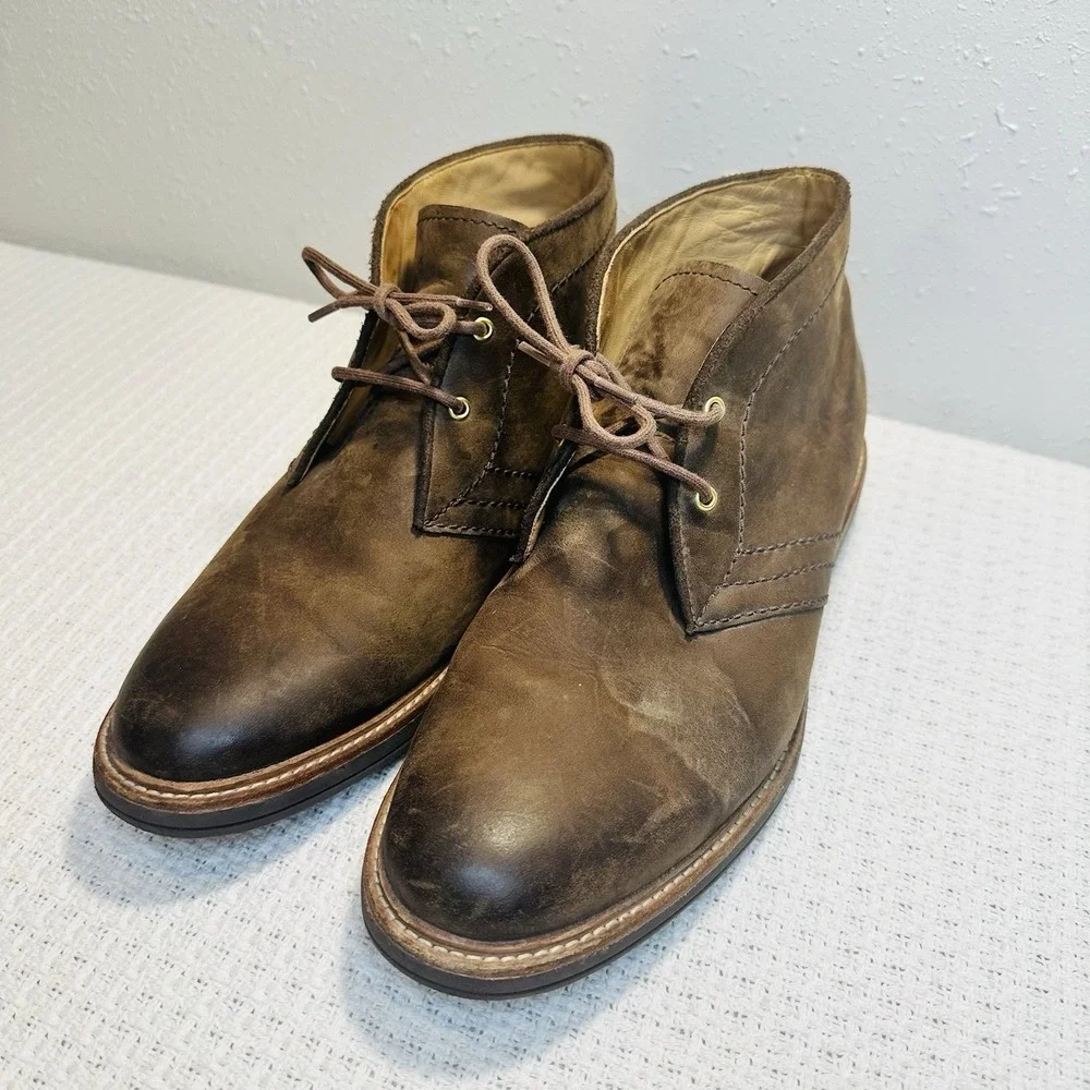 UGG Dagmann‎ Grizzly Brown Leather Chukka Boots Shoes Men's Size 9 New Insoles